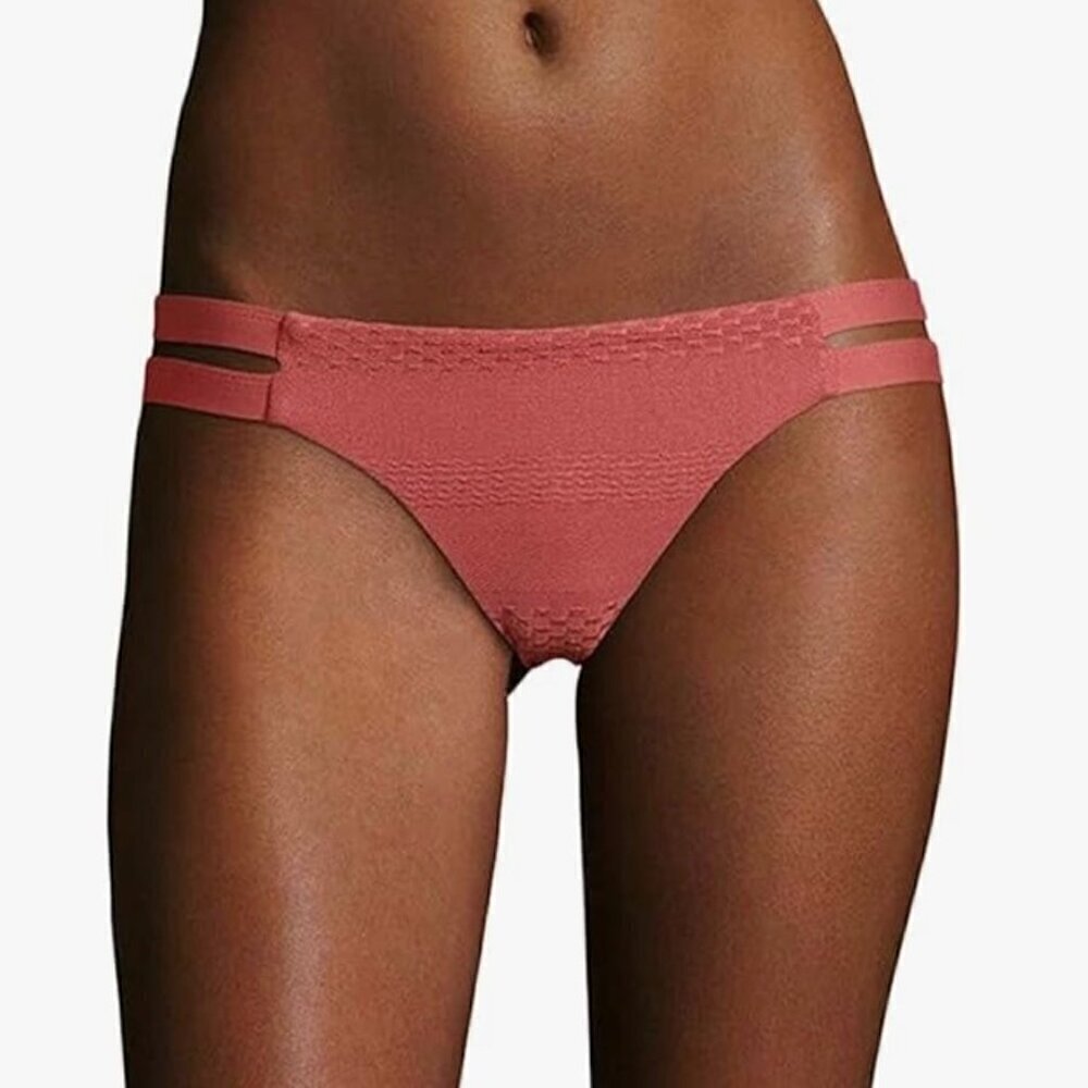NWT Tavik Chloe Mini Cutout Swim Bottom in Textured Rose - Small